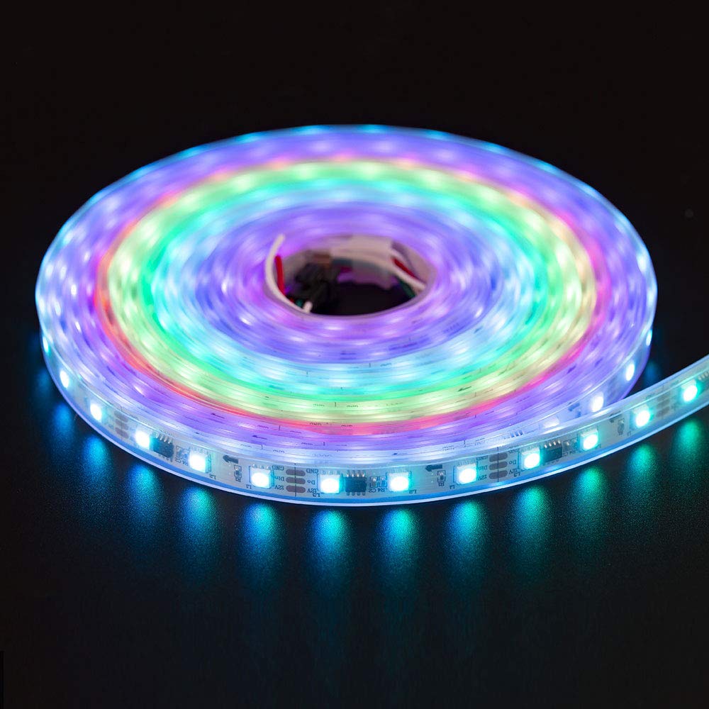 WS2811 DC12V Waterproof IP67 Addressable Digital Full Color Chasing Flexible LED Strip Lights - 18LEDs/ft WS2811 DC12V Waterproof IP67 Addressable Digital Full Color Chasing Flexible LED Strip Lights - 18LEDs/ft
